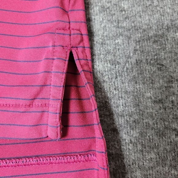 Peter Millar Summer Comfirt Mens Golf Polo Shirt Size XL Red Striped Rock Creek - Picture 6 of 10